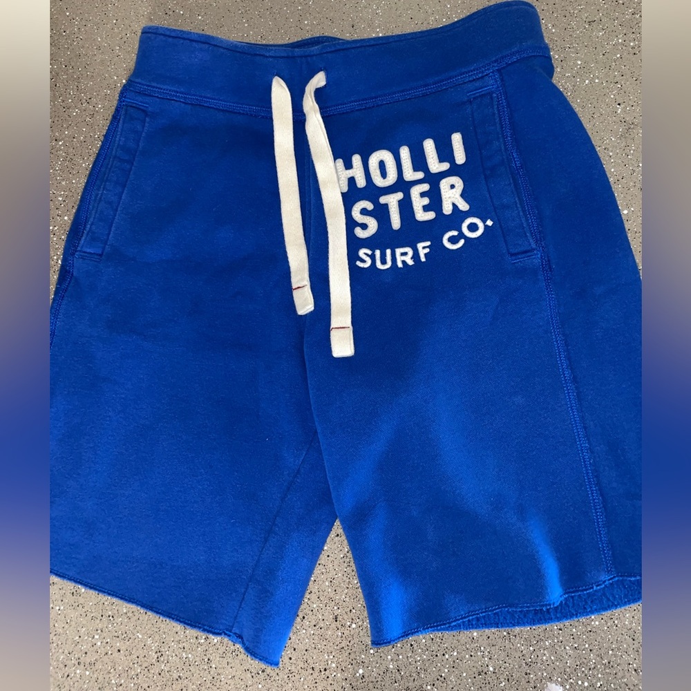 Hollister Lounge Sweat Shorts Womens Size Extra Small Blue Waist Tie